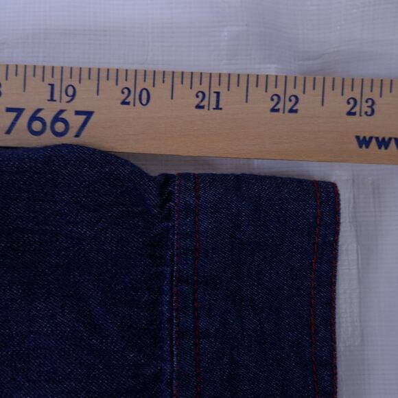 Vintage Carolina Blues Jean Jacket Plus Size 22 Lt Weight Denim Red Thread Trim - Picture 7 of 7